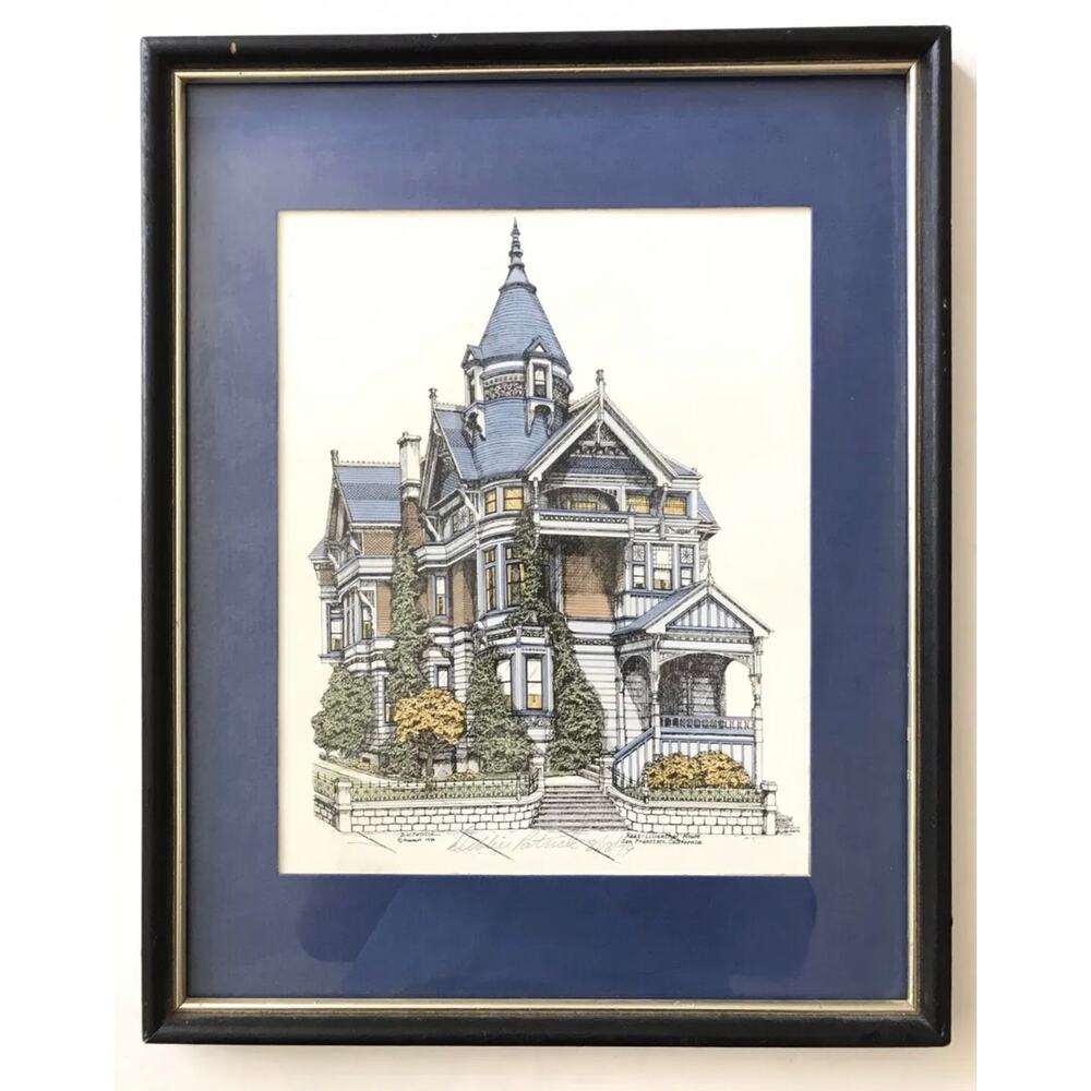 DEBBIE PATRICK "HAAS LILIENTHAL HOUSE" SIGNED WATERCOLOR LITHOGRAPH 1979